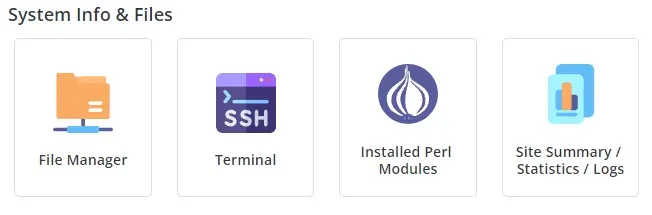 DirectAdmin System Info and Files