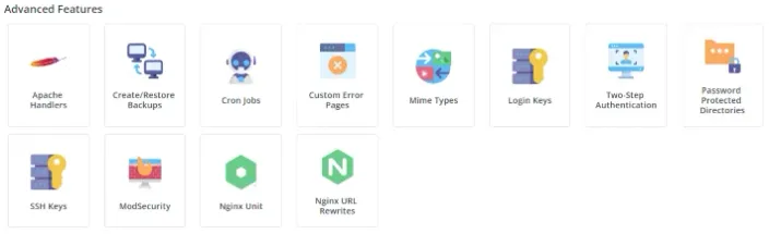 DirectAdmin advanced features
