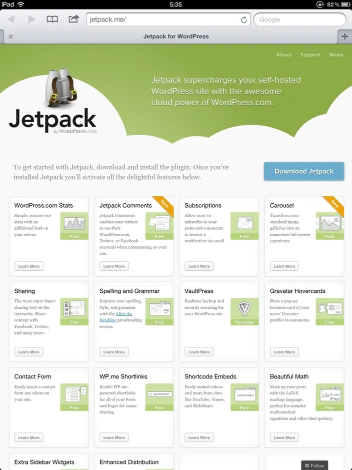jetpack website
