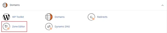 Zone Editor location in cPanel