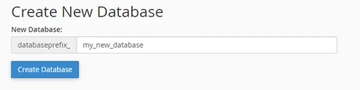 Create New Database
