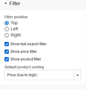 This window lets you filter certain text and prices so your clients see the most important information only