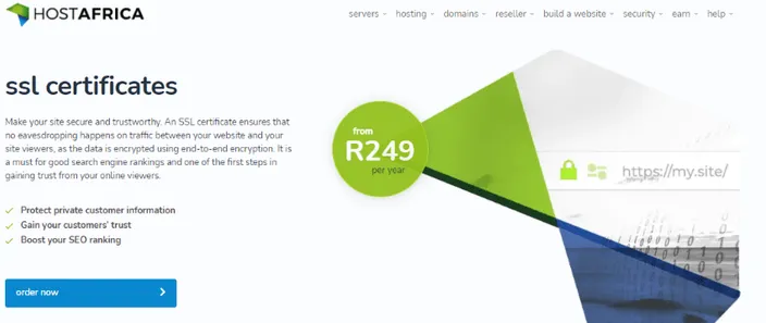 SSL certificates keep the transfer of data secure