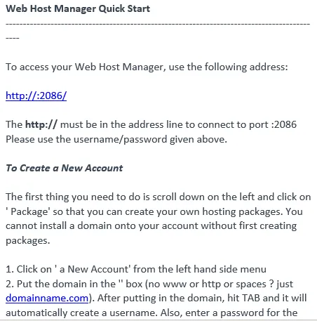 An example of the HostAfrica reseller introductory email