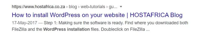 title tags in serps
