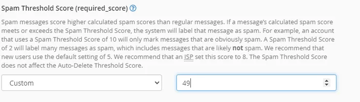 5 is the recommended score as it's halfway between too aggressive and too passive.