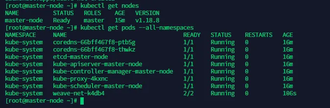 terminal output