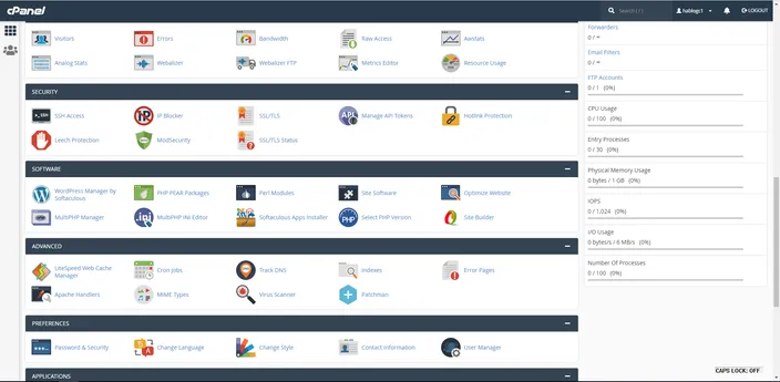 cPanel simplifies the process of website configuration, management, and automation.
