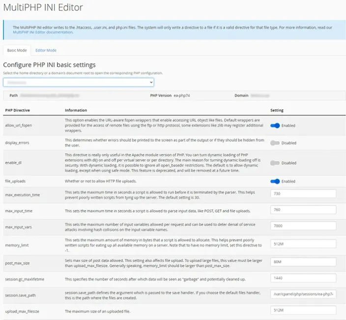 MultiPHP INI Editor