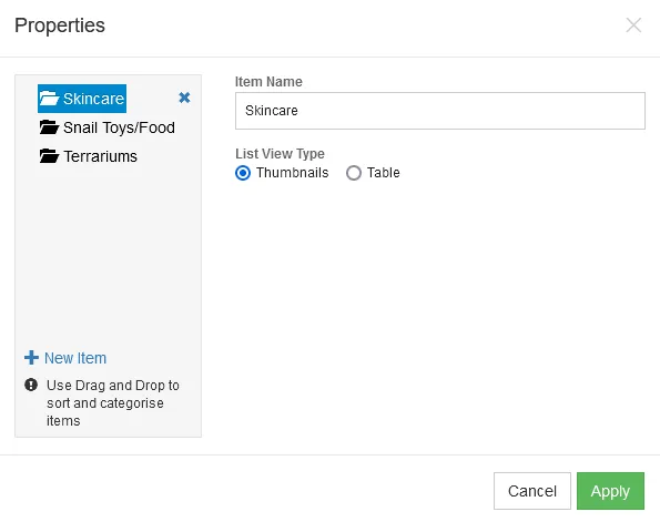 edit properties screenshot