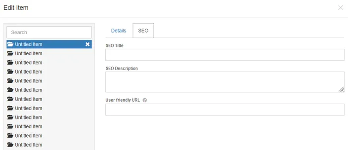 The SEO field for products to help with visibility for search engines