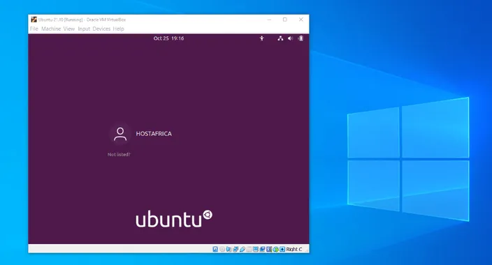 Ubuntu VM running on Windows