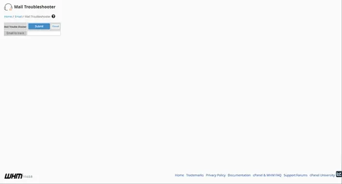 WHM Mail Troubleshooter Dashboard