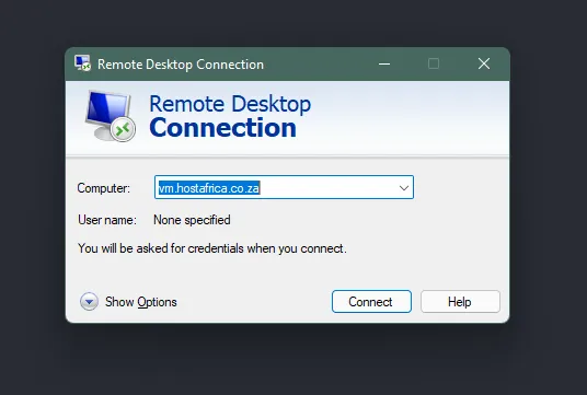 Remote Desktop Connection