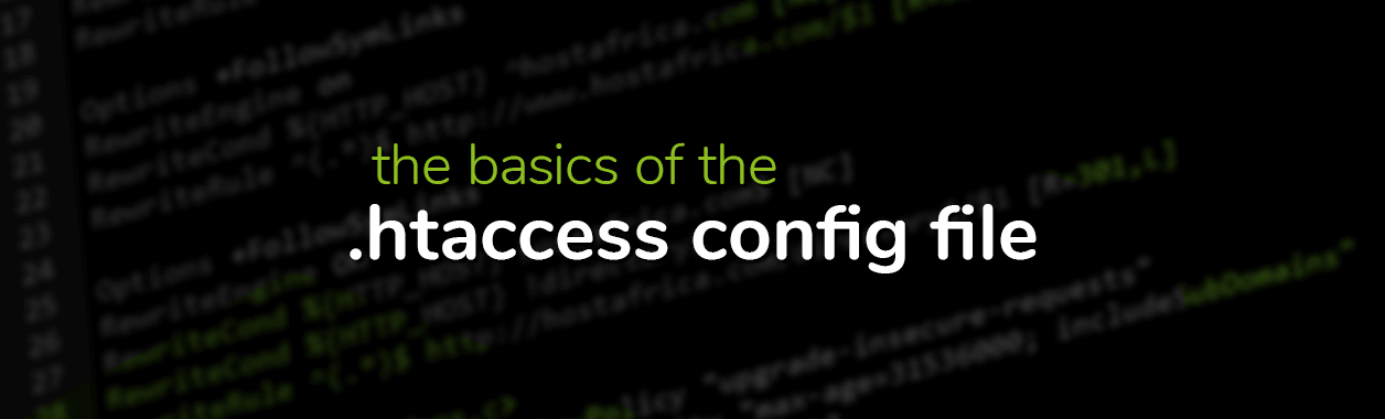 the basics of the .htaccess config file