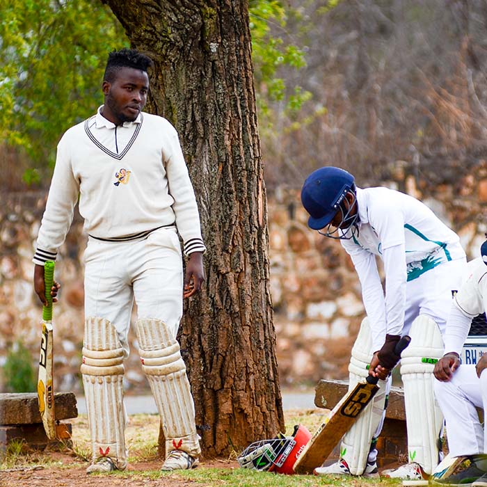 a cricket team practicing