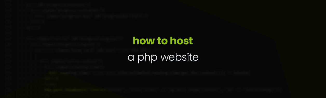 How to host a PHP website